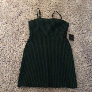 Hunter Green Striped Bodycon Dress